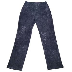 Gloria Vanderbilt Amanda Black Stencil Print Jeans Sz 6